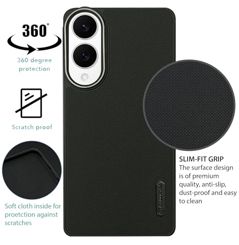 Image of NIUKIN Super Frosted Shield Pro Soft Mobile Back Case for Samsung Galaxy S25 Edge | Shockproof Scratchproof Cover | Black