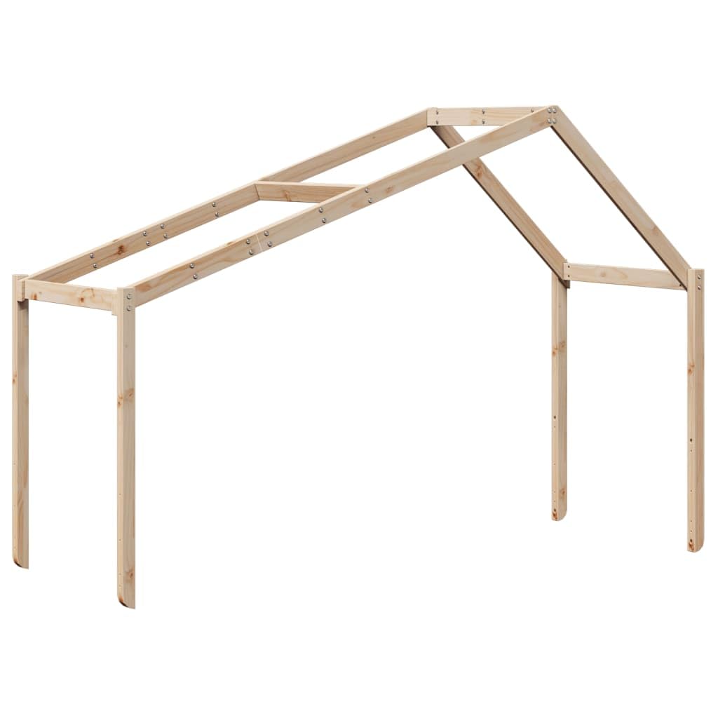 Toshilian Toit de Lit Cabane Enfant,Toit de lit pour Enfants 213x85,5x144,5 cm Bois de pin Massif