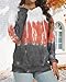 rosemia Hoodies for Women Sweatshirts Casual Long Sleeve Pullover Loose Lightweight Fall Clothes(Orange White Tie Dye,S)