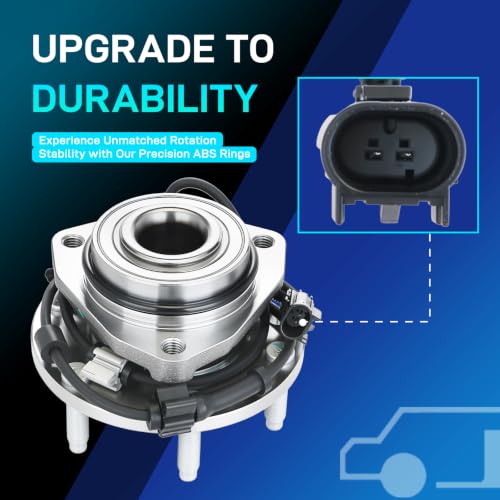 Image of BDELI 513188 2 Front Wheel Bearing Hub for Chevy Trailblazer 2002-2009 EXT