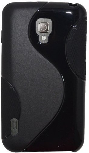 JUJEO 2108055983 Soft Cover for LG Optimus L7 II - Wave - Non-Retail Packaging - Black