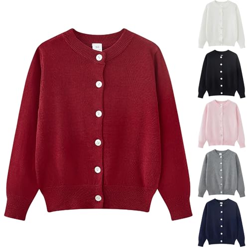 Mädchen Strickjacke Mit Knöpfen - Weicher Cardigan Für Kinder
