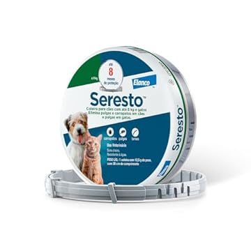 Elanco Coleira Antipulgas E Carrapatos Bayer Seresto Para Cães E Gatos De Até 8Kg