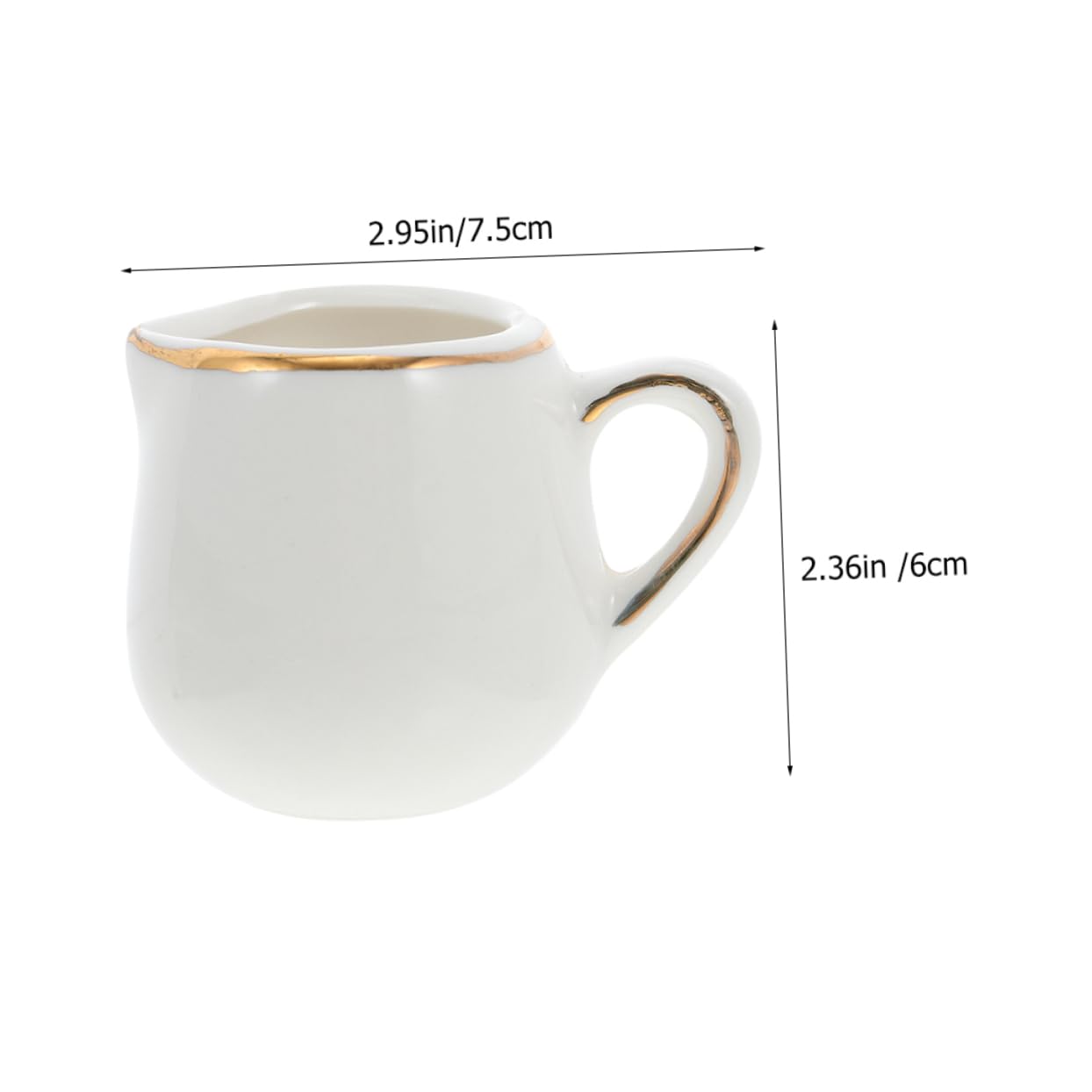 CIYODO Milk Pitcher Ceramic Creamer Dispenser Multi-use for Tea Coffee Suitable for Occasions