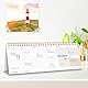 Häfft® Wochen-Tischkalender 2026 quer mit Aufsteller Soft Beige 1 Woche 2 Seiten, Schreibtisch-Kalender mit Sprüchen, Wochenkalender 29,7 x 11,6 cm - nachhaltig & klimafreundlich