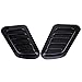 FFLY Custom Chrome Plated Decorative Air Flow Intake Turbo Bonnet Hood Side Vent Grille Cover Self-Adhesive Stick On Your Car (Black)