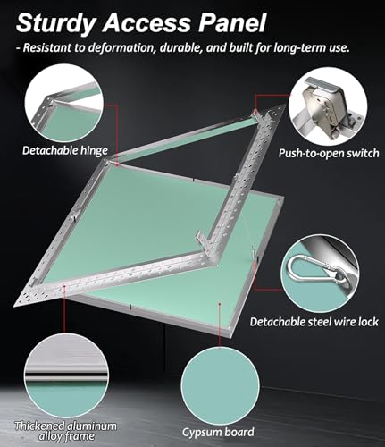 Couvercle de trou de plafond à ouverture par pression invisible