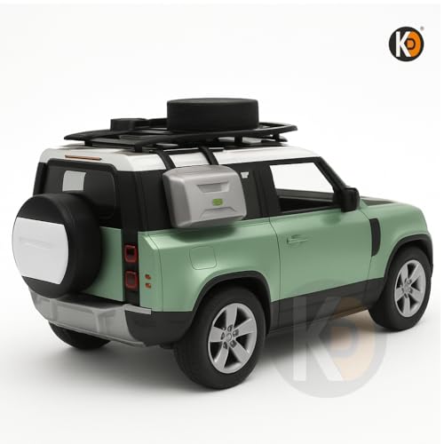 Image of K D Premium Defender Rover Model Remote Control Car - 1:16 Scale Rechargeable High-Speed Off-Road RC Car with LED Lights | 4 Channel Racing Car Toy for Kids (Boys & Girls Age 3+) Green