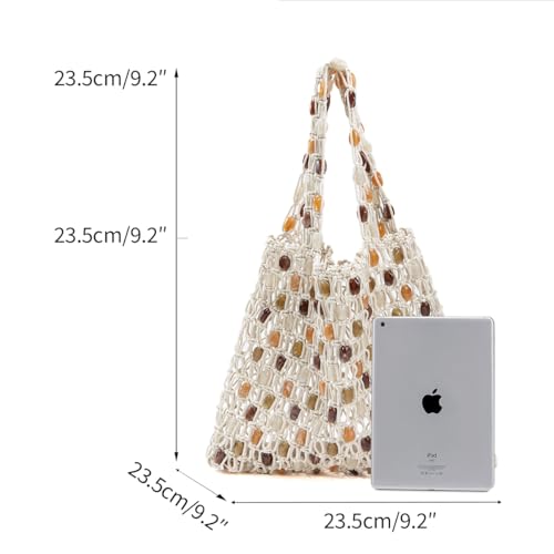 Bolso tejido de hombro para mujer estilo boho miniatura 6