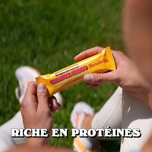 Barebells Eiwitrepen, heerlijke zachte eiwitrepen met chocolade, suikerarm, 16 gram eiwit, zonder palmolie, soft bar caramel chocolade, 12 x 55 g - Afbeelding 4