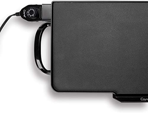 Professional Electric Griddle,Cool Touch Griddle Smoke less Non Stick Coating with Removable Handles and Drip Tray, Compact Storage, Upgrade Thermostat for Indoor/Outdoor, Fully immersible Easy Cleaning 24”x12”
