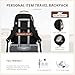 LOVEVOOK Laptop Backpack for Women with Pouch Pocket for Large Capacity Cup,15.6 Inch Laptop Computer Bag Travel Backpack Purse,Waterproof Work Business Backpack College Teacher Bags,Beige-Black-Brown