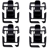 Fuulqgui 4 Pcs Bladder Tube Clips for Hydration Pack, Universal Fixed Gear Water Pipe Hose Clamps Backpacks Buckle Bladder Bag Part for Camping Hiking