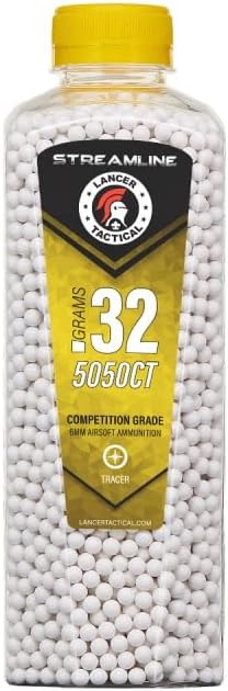 Lancer Tactical 5050 Count Airsoft Tracer BBS, Glow in The Dark, .20g, .25g, .28g, .30g, .32g-Competition Grade, Made in Taiwan