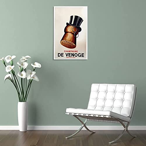 Vintage Champagne Cork Posters Canvas Wall Art Home Living Room Bedroom Decor Mural (Unframed,20×30Inch) #TOP1