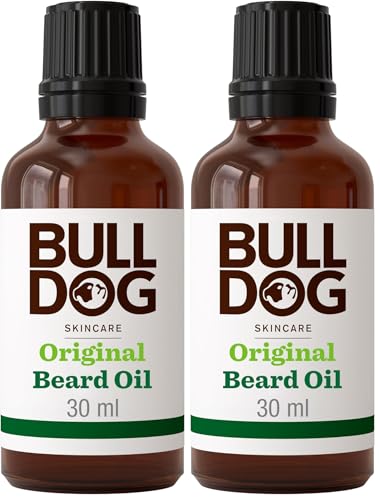Bulldog Beardcare Original Beard Oil, Fast-Absorbing, Non-Greasy and Softening, Contains Aloe Vera, Camelina Oil and Green Tea, 30mL (Pack of 2)