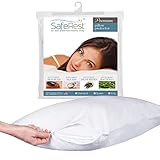 SafeRest Premium Hypoallergenic Bed Bug Proof Zippered Waterproof Pillow Protector (1) Standard Size