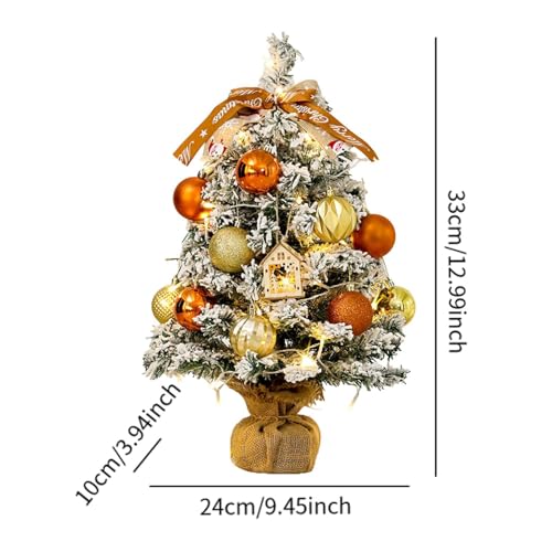 menolana Mini árvore artificial de Natal, pequeno ornamento de árvore artificial de Natal, árvore ar