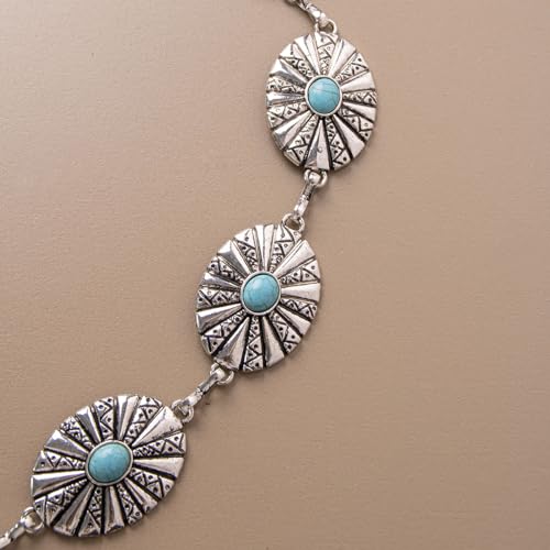 appuivbt Western Turquoises Belt Chain Belt for Women Waist Chain Belt Belly Chain for Dress Waist Chain4