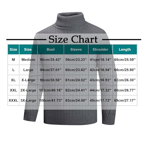 Cable Knit Turtleneck Sweater Men - Mens Slim Fit Sweaters Knitting Cotton Stretch Fall Winter Thermal Clothes Pullover2