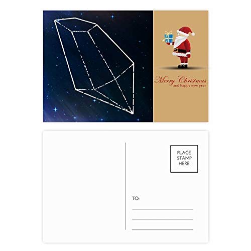 Cartes de vœux Père Noël Blue Star lot de 20 pour fêtes de fin d'année