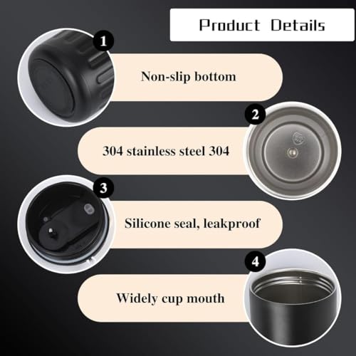 Image of Giftana Personalized Coffee Tumbler with Name, Customized Travel Mug with Lid, Coffee Mug for Men and Women, Birthday Gifts, Valentine's Day Gift, Corporate Gifts for Employee (Black, 420 ml)