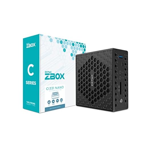 ZOTAC ZBOX CI331 Nano Fanless Silent Mini PC Intel N5100, Intel UHD Graphics, HDMI, VGA, DisplayPort, No Memory/Storage/OS Barebones System, ZBOX-CI331NANO-U, Intel N5100 Quad Core