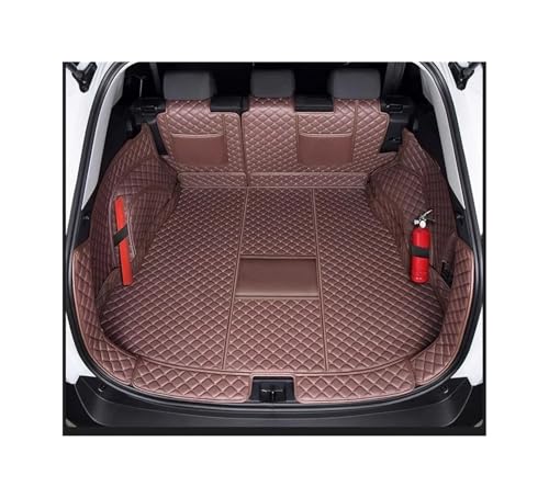 JKELPV Adatto per Toyota RAV4 2024 2025 Accessori Fuel PHEV Copertura Completa del vano di carico Modifica degli Interni dell'auto Tappetini per Bagagliaio Auto(Full Coffee,PHEV)