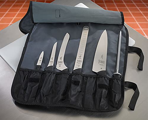 Image of Mercer Culinary Millennia 7-Piece Knife Roll Set,Black