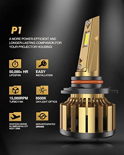 Sealight P1 9005/Hb3 Led Bulbs, 150W Super Bright Cool White, 6500K High Beam, Plug And Play, Pack Of 2 #TOP6