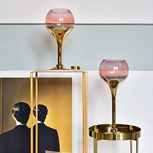 Vase hydroponique à pied simple avec support de bougies intégré - 4