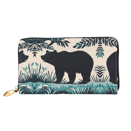Portefeuille en cuir ours pour femme, la pochette à deux volets idéale pour vos sorties citadines