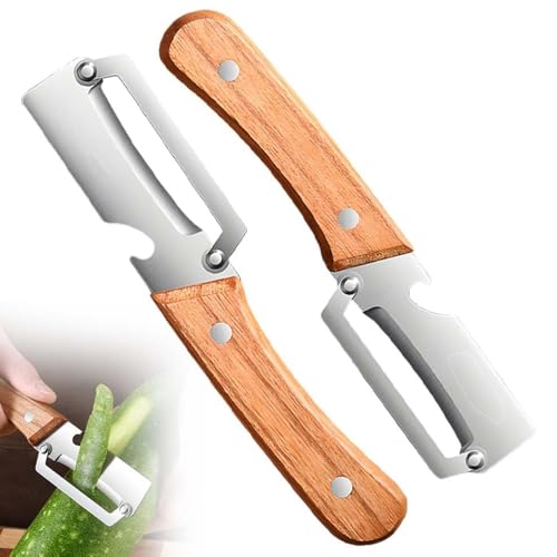 Multi-Functional Vegetable Peeler for Kitchen 2PCS 2 in 1 Stainless Steel Fruit and Vegetable Peeler with Bottle Opener Portable Kitchen Peelers for Fruit Veggie Pumpkin ect