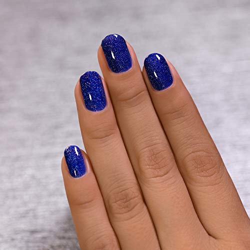 Image of ILNP Set Sail - Navy Blue Holographic Jelly Nail Polish