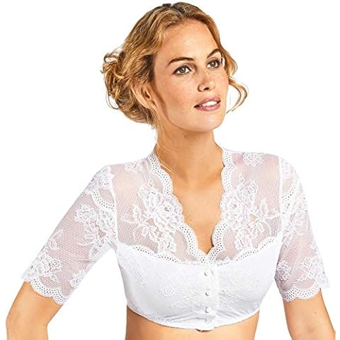 Nina von C. Damen Dirndlbluse Kalea mit Knopfleiste - 16463718 - Weiß - Gr. 46 Cover
