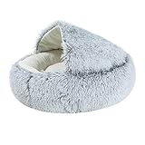 ❥❥Dessous antidérapant : Le fond antidérapant maintient le lit de votre animal de compagnie en place, ne glisse pas et ne bouloche pas. Le fond est imperméable et anti-moisissure. Vous pouvez le placer où vous voulez.