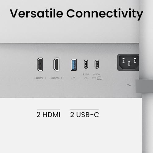 BenQ MA320U 32” 4K 3840x2160 Monitor for MacBook® Pro/Air, Dual USB-C, 90W Power Delivery, Mac Color Match, USB Hub, Brightness & Volume Control on Mac, Height & Tilt Adjustable Stand, P3 Color Gamut