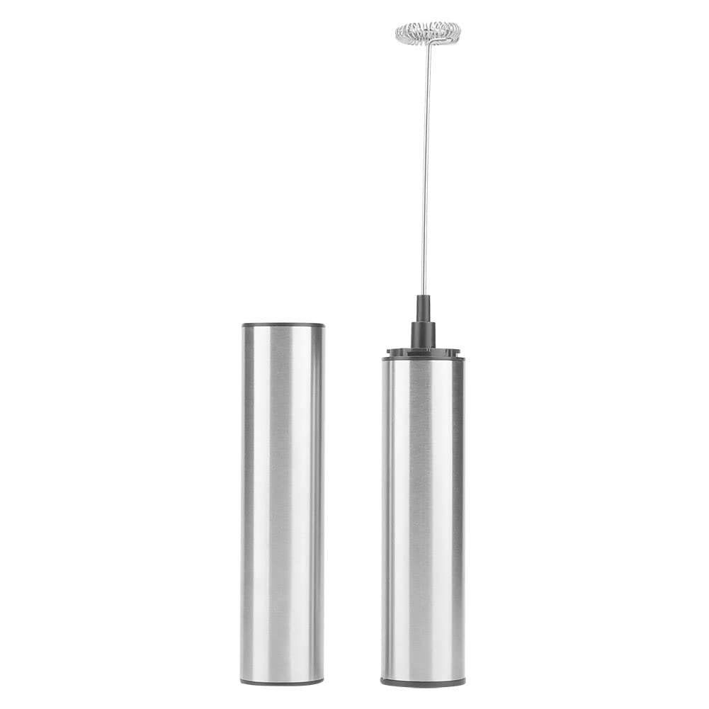 Espumador de leche eléctrico, máquina de espuma de café de acero inoxidable recargable, batidor de mano con puerto USB para latte, capuchino, chocolate caliente, huevo