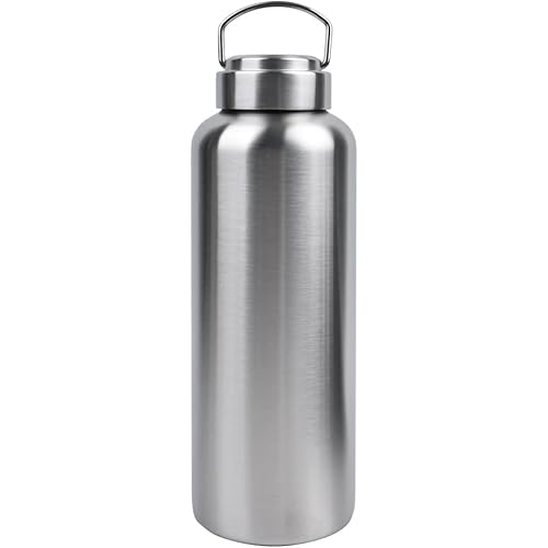 CDJ 52oz Uninsulated Single Wall Stainless Steel Water Bottle, Reusable Metal Water Bottle for Sports, Leakproof and Durable, Perfect for Hiking, Gym, Picnics, and Outdoor Activities
