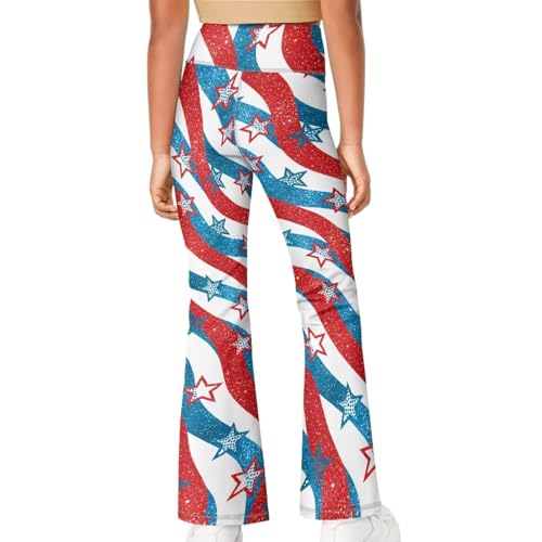 Image of Girls Flare Leggings 5-14T Cute Bell Bottoms for Girl Yoga Pants for Gym
