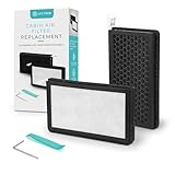 Lectron Cabin Air Filter Replacement Compatible with Tesla Model 3 & Model Y - H13 HEPA Filter with Activated Carbon - Compatible with Tesla Model Y/Model 3 (2016 or later) (2-Pack)