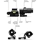 558+G45 Combo Holographic Sight 558 Red Dot Sight 5X Magnifying Glass with Quick Release for 20mm Picatinny Rail Mount