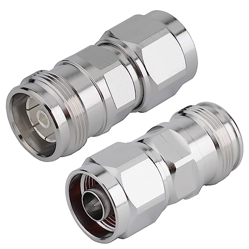 Adaptador Conector Mini DIN 4.3/10 Hembra a N Macho Pack 2 miniatura 1