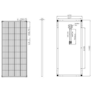 enjoy solar® Monokristallines Solarmodul Solarpanel mit PERC Zellentechnik schwarzes Rahmen Version (200W) – Bild 5