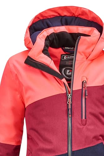 killtec Mädchen Lynge Grls Jckt B Funktionsjacke Mit Kapuze, neo-coral, 128 – Ansicht 5