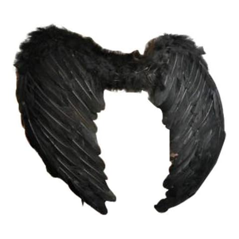 43cm Wide Angel Fairy Feather Wings in Black Cover