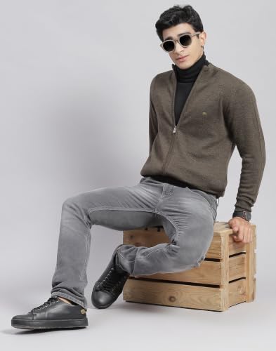 Image of Monte Carlo Men Regular Fit Full Sleeve Solid T Neck Winter Pullover (Pack of 1)