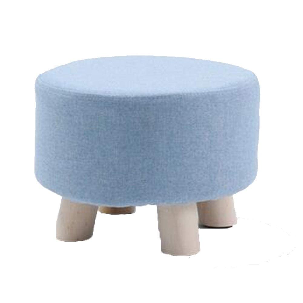 Repose-pieds canapé bleu et tabouret de changement de chaussure