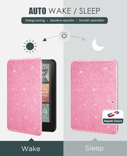 Funda para e-Reader 12ª Gen MoKo Rosa Brillo de 7 Pulgadas 5