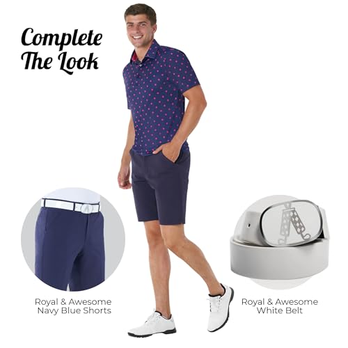 Image of Royal & Awesome Funny Golf Shirts for Men, Mens Golf Shirt, Crazy Golf Shirts for Men, Fun Golf Polos for Men, Mens Polo Golf
